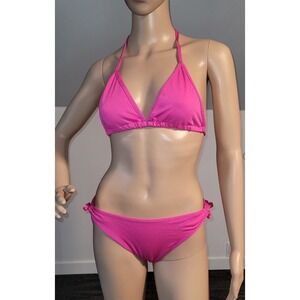 Women's Pink Lined Sexy Bikini Adjustable Straps Polyester fits S/M  SL4167-3